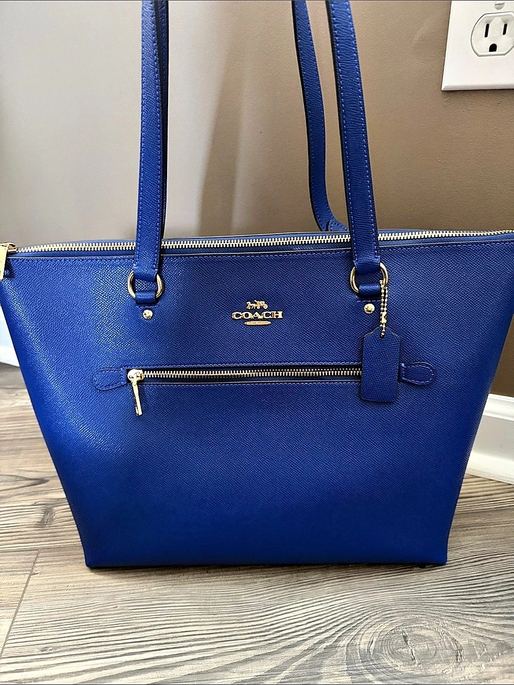 Coach Gallery Tote in Crossgrain Leather - Sport Blue